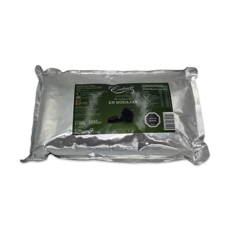 Aceitunas Negras en Rodajas 1,7 kg.