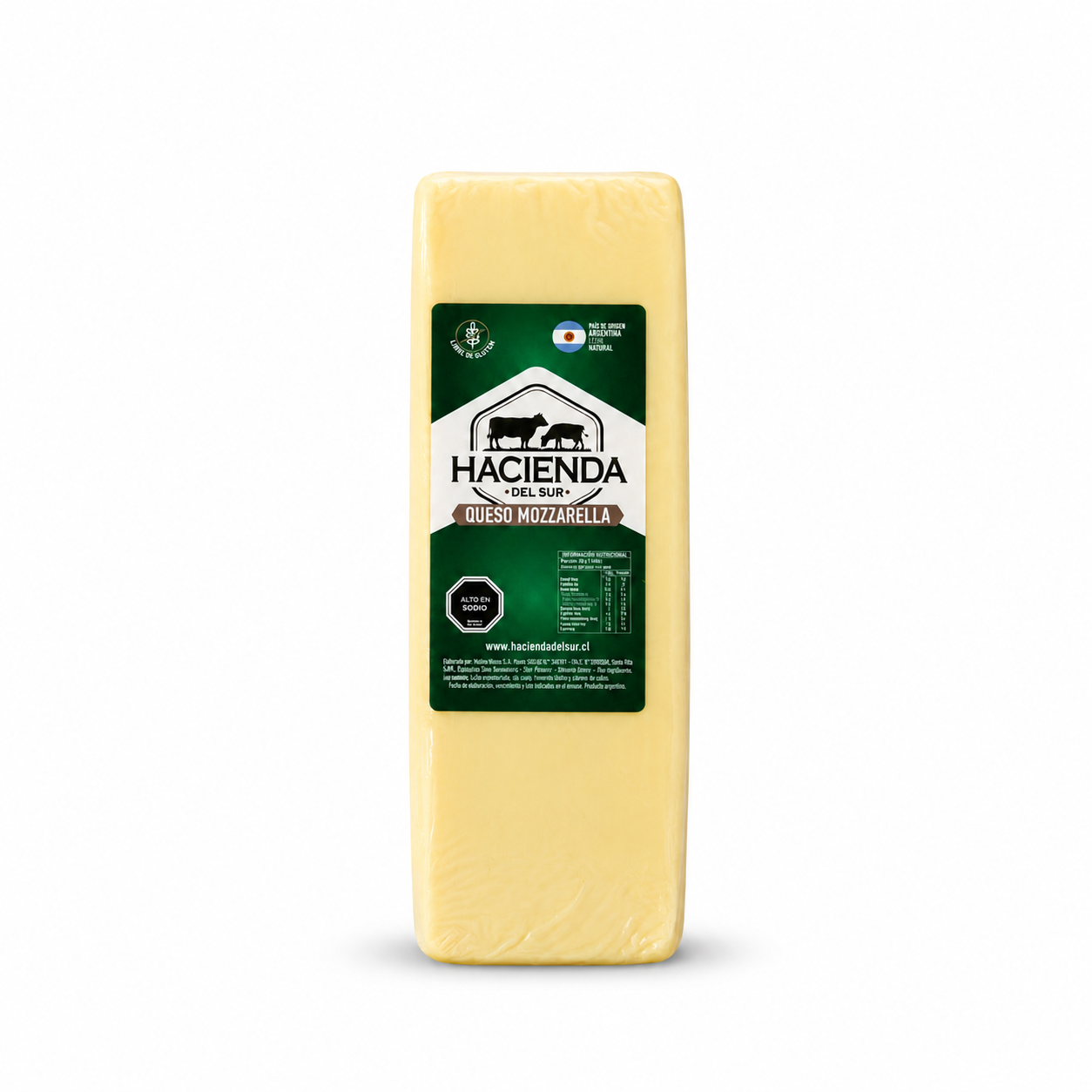 Queso Mozzarella Hacienda del Sur 3,8 kg