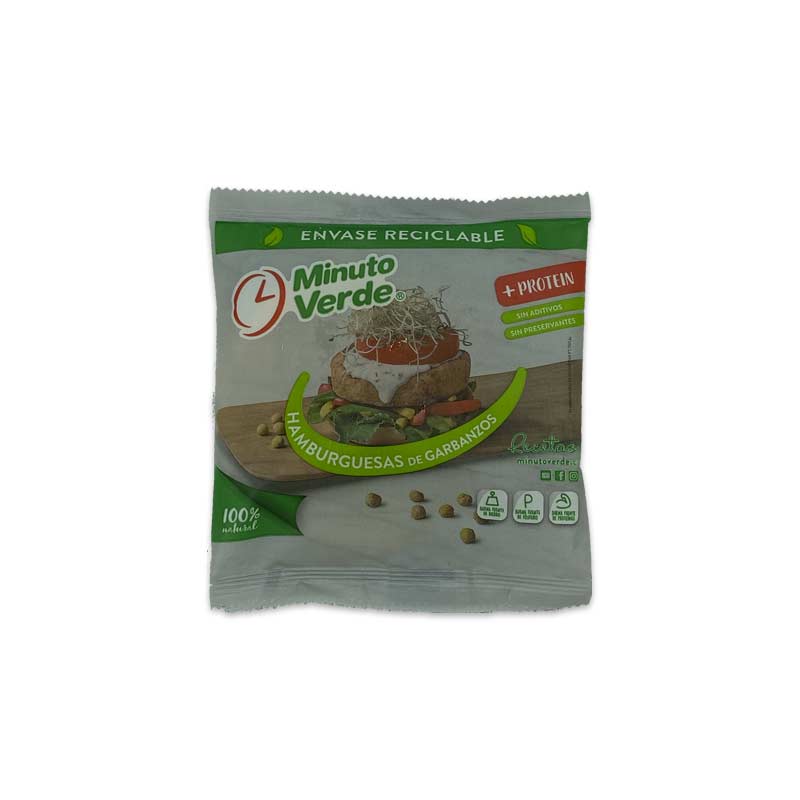 Hamburguesas de Garbanzos Minuto Verde (10 u)