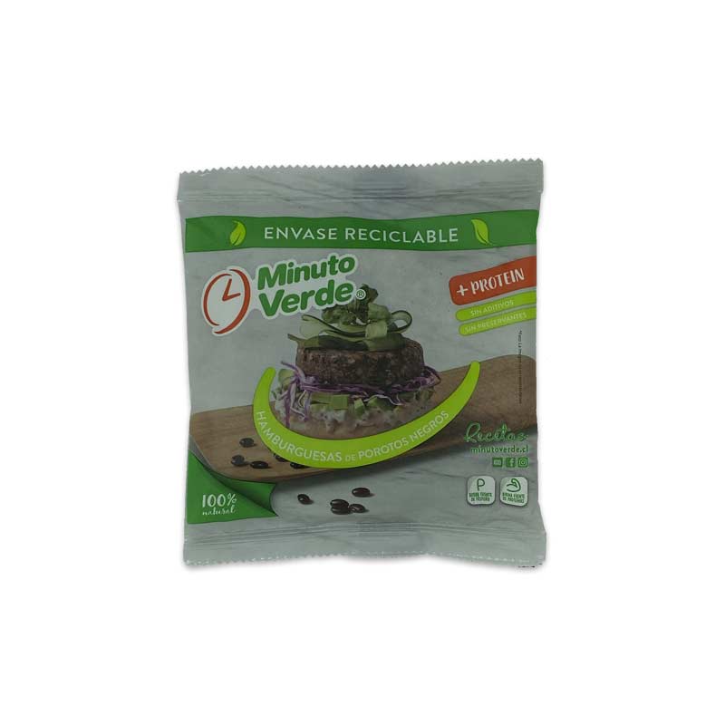 Hamburguesas de Porotos Negros Minuto Verde (10 u)
