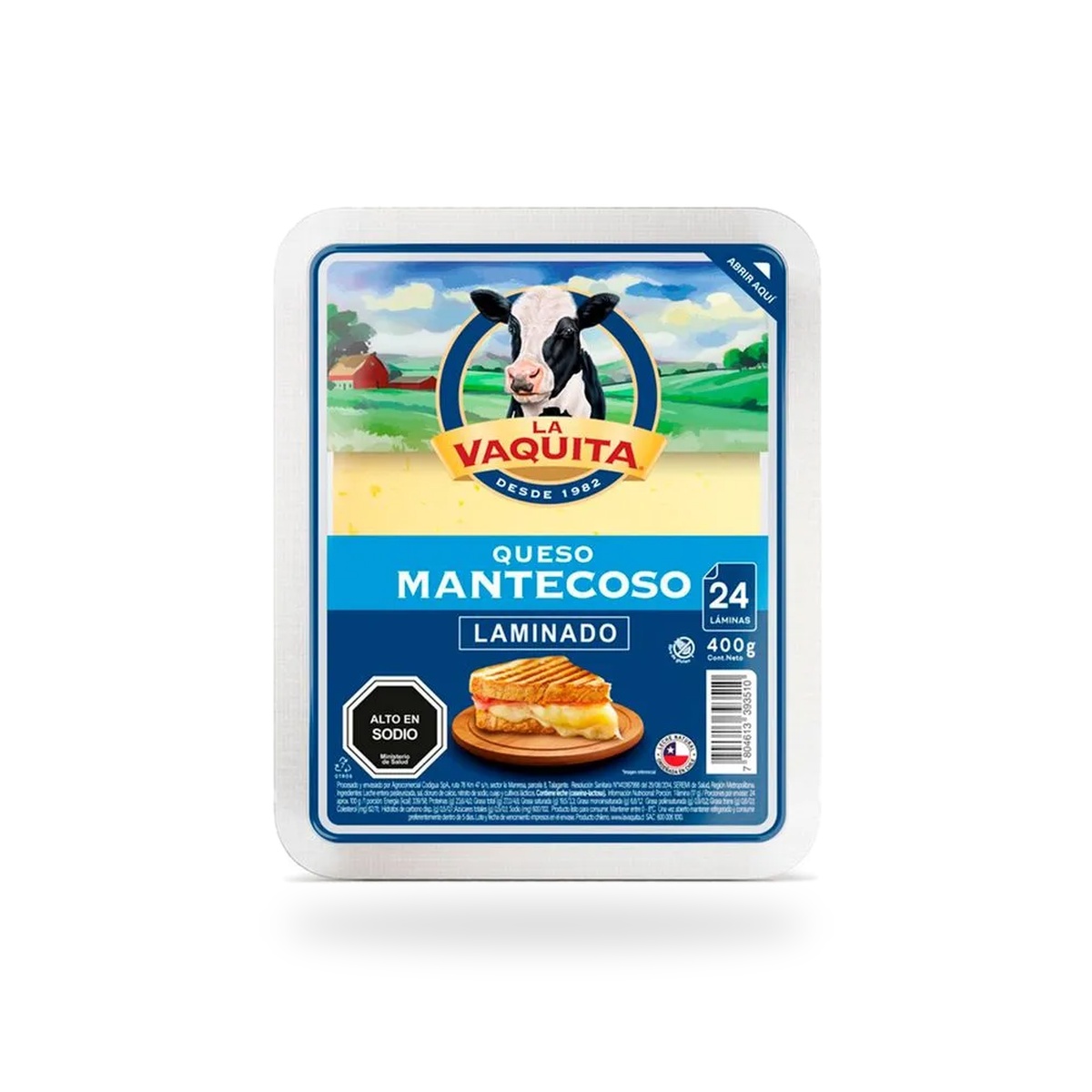 Queso Laminado Mantecoso La Vaquita de 400 g