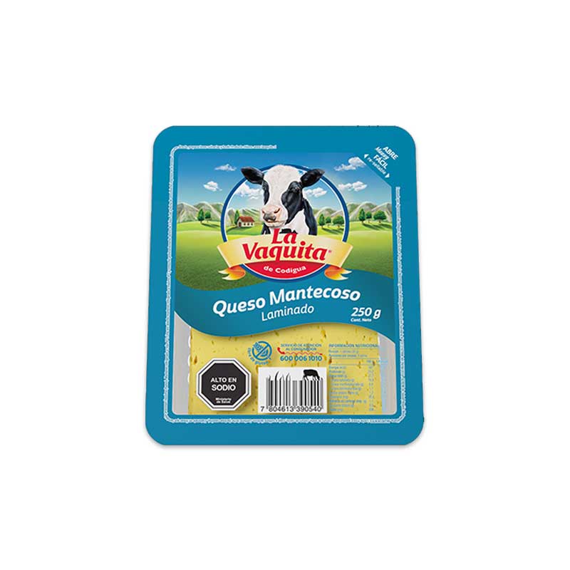 Queso Laminado Mantecoso La Vaquita de 250 g