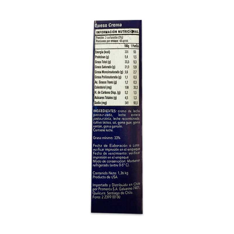 Queso Crema Schreiber 1,36 Kg. - Imagen 2