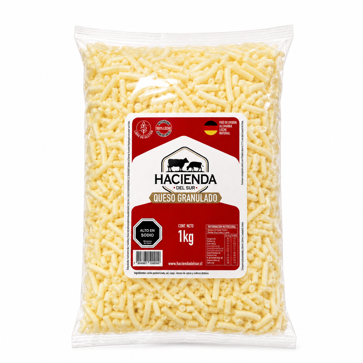 Queso Gouda Granulado La Hacienda del Sur 1 kg.